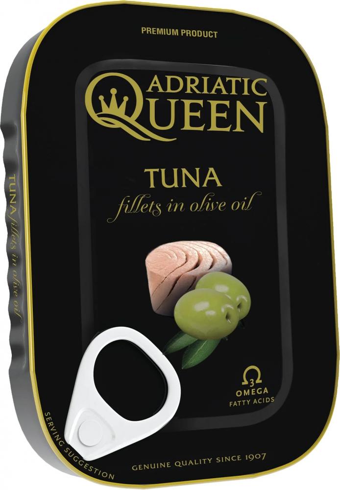 Adriatic Queen Tuna Fillet in Olive oil, 105 g croatia and montenegro adriatic coast 1 300 000
