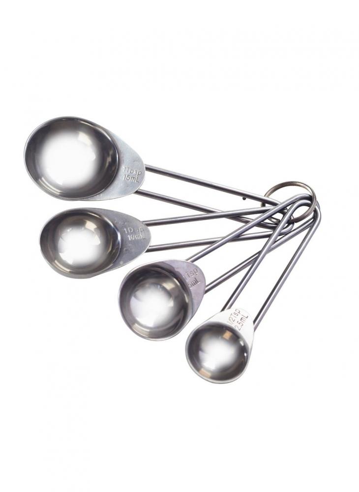 Mason Cash Stainless Steel Measuring Spoons Set of 4 antole pet bowls stainless steel non slip rubber base multicolor 2 pcs