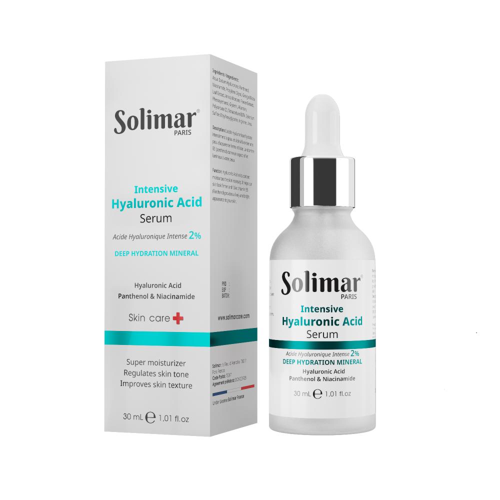 Solimar, Serum, Intensive hyaluronic acid, 1.01 fl. oz (30 ml) solimar paris intensive vitamin c serum 30 ml