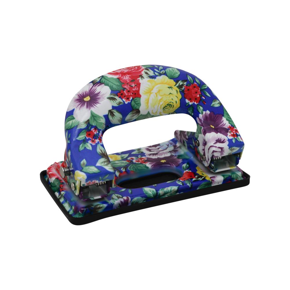 Blue Floral - Hole Punch automatic belts punch replaceable mute rotary punching punchers leather punch watch craft tool hole punch screw drill tip die