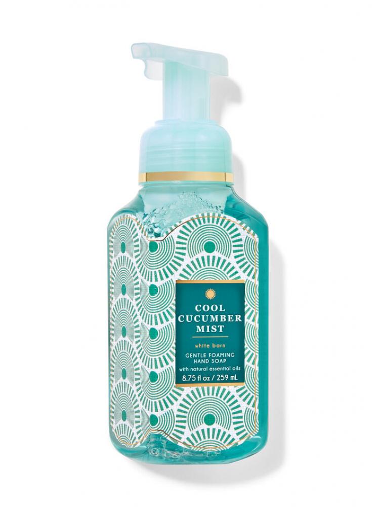 BATH AND BODY WORKS Gentle Foaming Hand Soap - COOL COCUMBER MIST - 259ml, 8.75oz natural aloe bathing soap body cleaner skin care makeup remover whitening moisturizing face wash deep cleansing soaps dropship