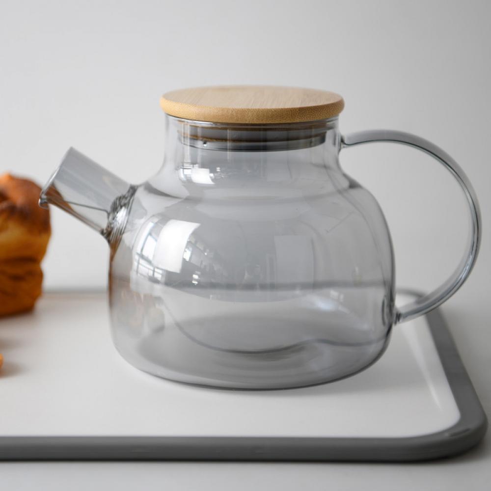 Fissman Tea Pot 1000 ml With Steel Infuser Heat Resistant Glass