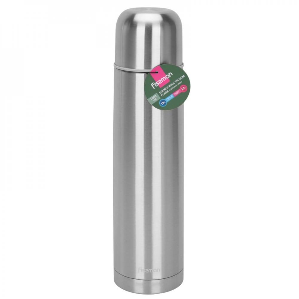 Fissman Double Wall Vacuum Flask 1000 ml Stainless Steel цена и фото