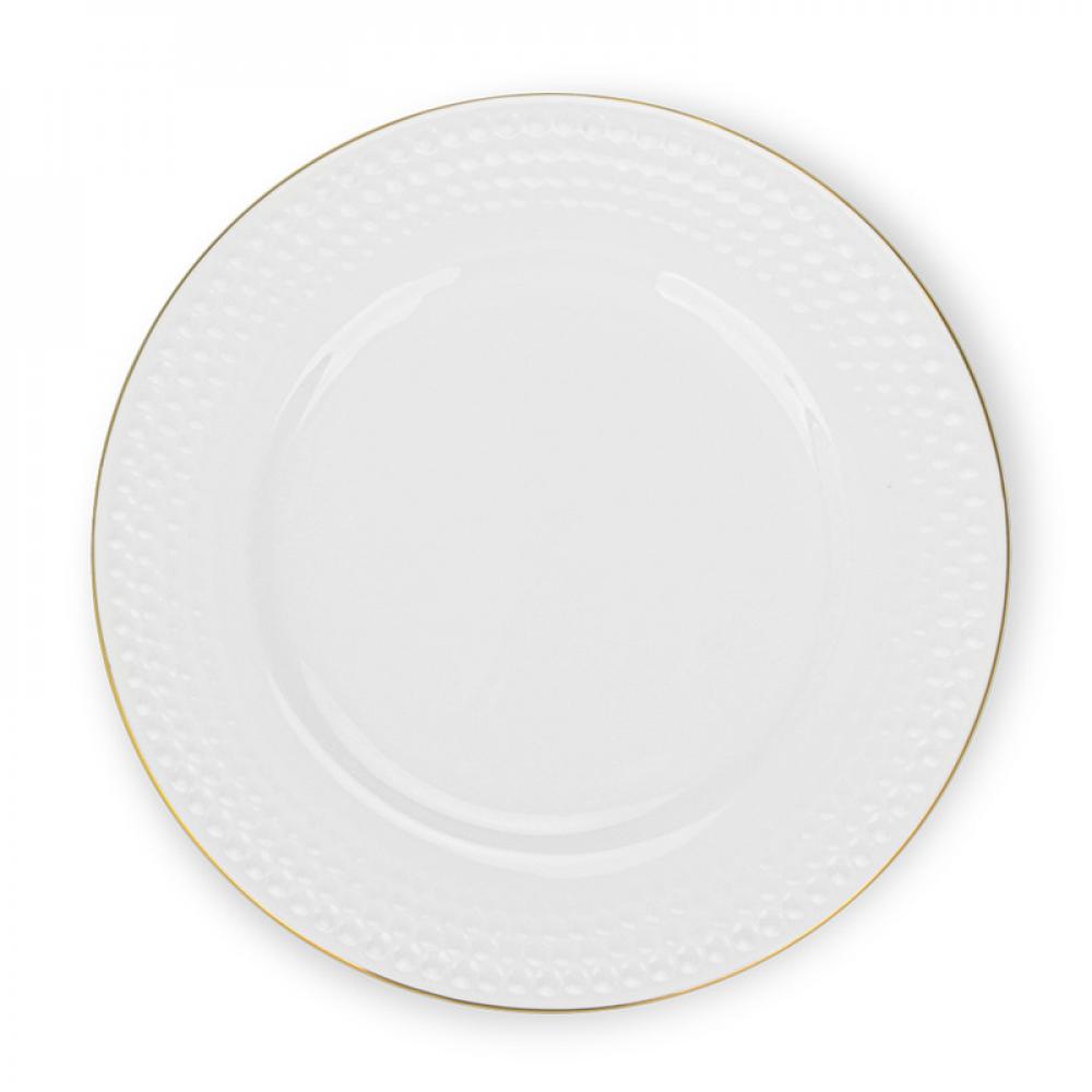 Fissman 2-Piece Plates NOEMI 20 cm Fine Bone China ceramic tableware household pure white personality breakfast party bowl rice salad bowl creativity european tableware