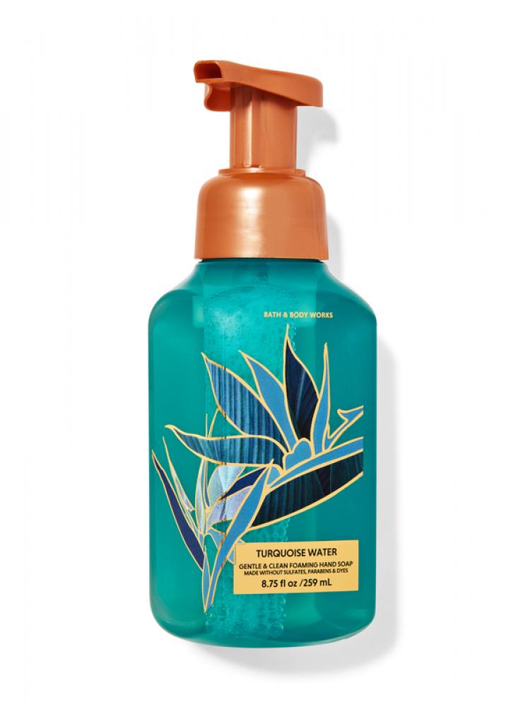 Bath and Body Works, Foaming hand soap, Turquoise waters, Gentle and clean, 8.75 fl. oz (259 ml) bath and body works foaming hand soap sun washed citrus gentle 8 75 fl oz 259 ml