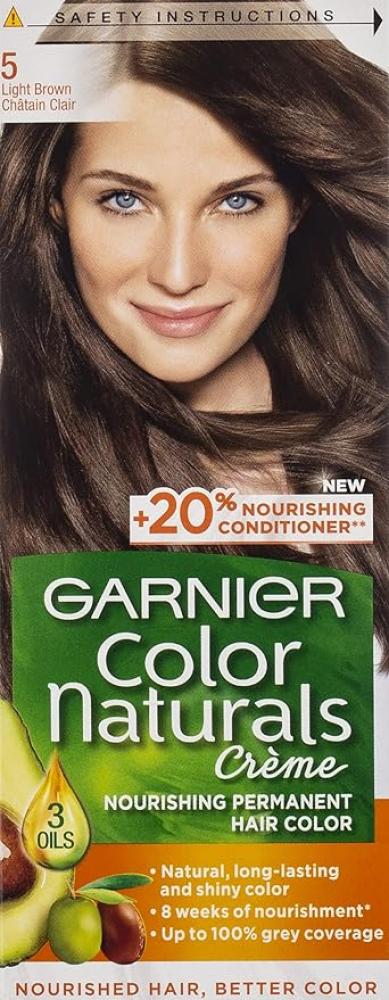 Garnier, Permanent hair color, 5 Light brown, 3.8 fl. oz (112 ml) garnier permanent hair color 4 6 burgundy 3 8 fl oz 112 ml