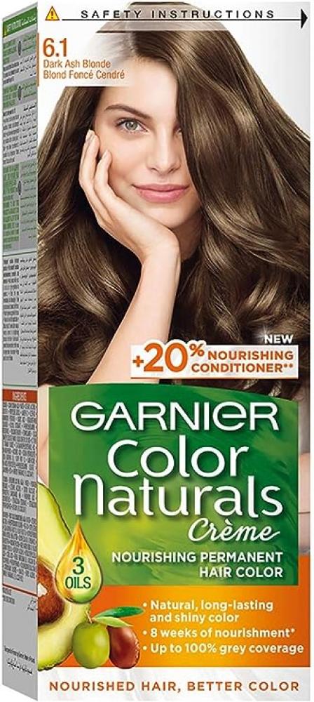 garnier permanent hair color 4 0 brown 3 8 fl oz 112 ml Garnier, Permanent hair color, 6.1 Dark ash blonde, 3.8 fl. oz (112 ml)