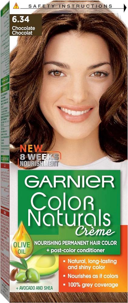 garnier permanent hair color 7 blonde 3 8 fl oz 112 ml Garnier, Permanent hair color, 6.34 Chocolate, 3.8 fl. oz (112 ml)