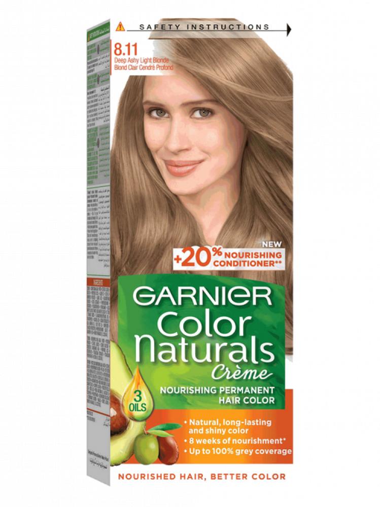 Garnier, Permanent hair color, 8.11 Deep ashy light blonde, 3.8 fl. oz (112 ml) garnier permanent hair color 4 0 brown 3 8 fl oz 112 ml