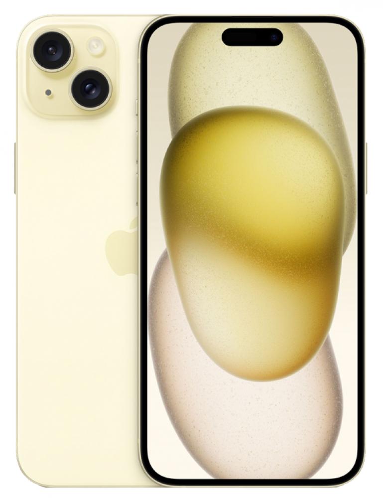 Apple iPhone 15 Plus, 128 GB, Yellow, eSIM new global version smartphone s21 ultra 12g 512gb 24 48mp camera cellphones 6800mah daul sim unlocked 7 2 inch 5g mobile phones