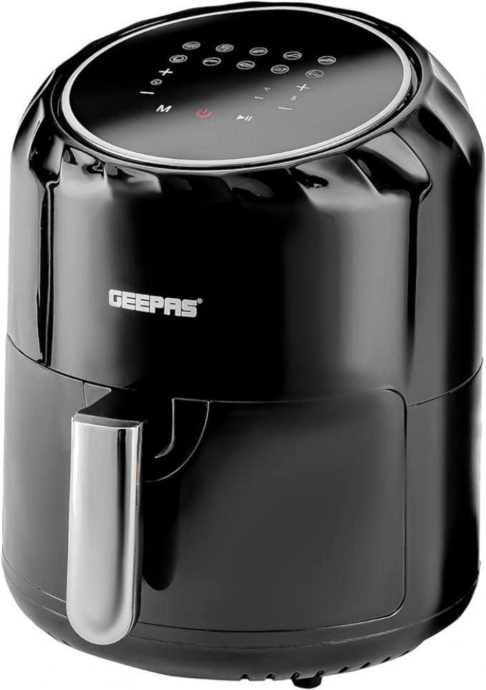 Geepas Digital Air Fryer 1400W - 3.5 L Total Capacity, 2.6 L Non-Stick Basket LED Touch Screen Display (GAF37512) geepas digital air fryer 1400w 3 5 l total capacity 2 6 l non stick basket led touch screen display gaf37512