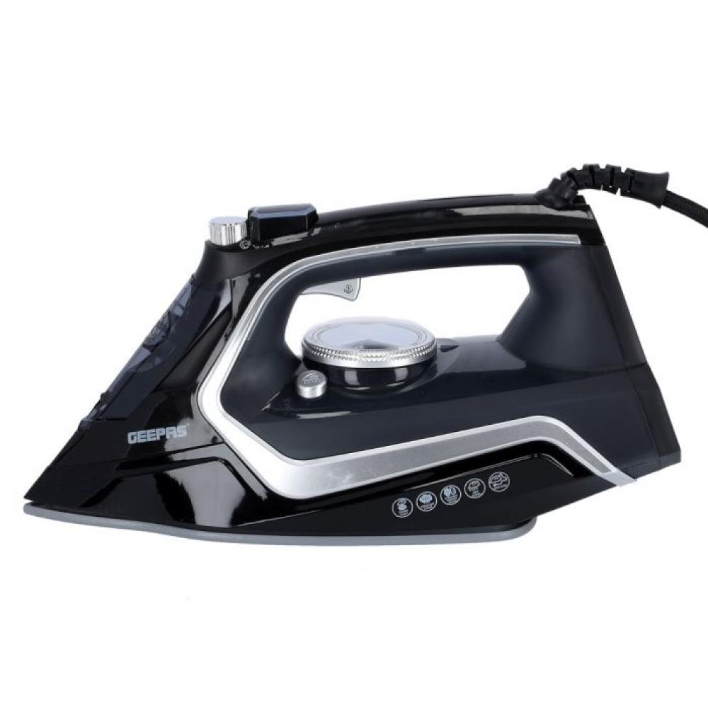 GEEPAS - 2200W Ceramic Steam Iron, Adjustable Temp Control, Non Sticky Soleplate - DrySteamBurst Of SteamVertical Steam Function, Steam Boost (GSI2402 цена и фото