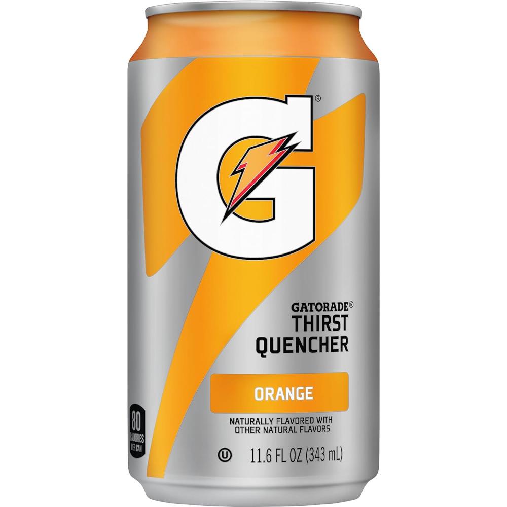 Gatorade, Thirst quencher, Orange, G-series, Can, 11.6 fl. oz (343 ml) life extension keto brain and body boost peach flavor 14 1 oz 400 g