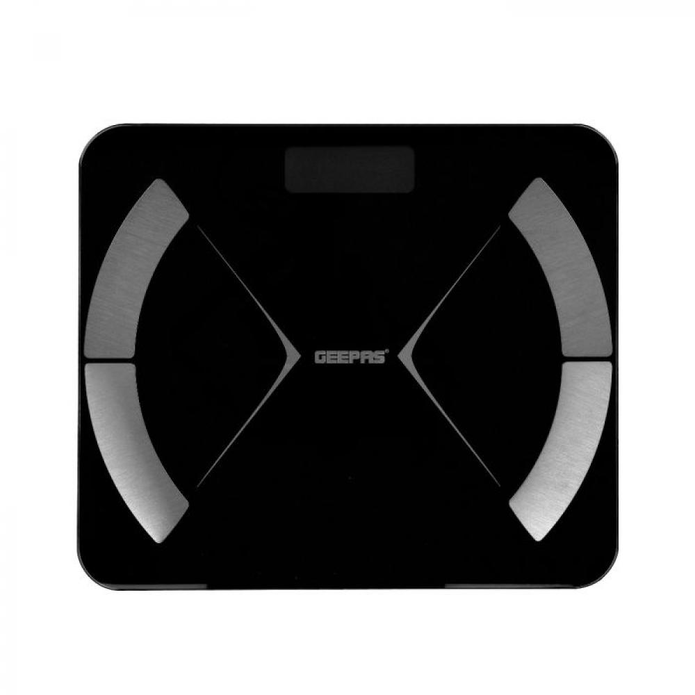 Geepas Smart Body Fat Scale - Portable Lightweight Bluetooth 5.0 With Led Display Low Power, Overload \& Auto On\/Off With 180 Kg Capacity Ideal To