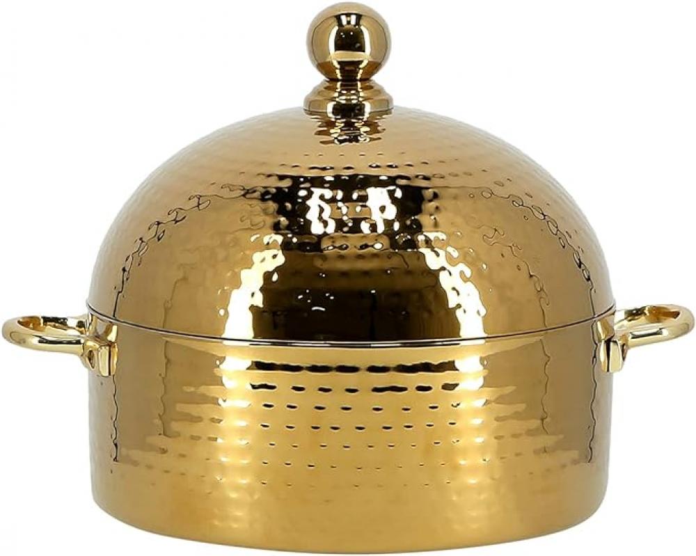 цена Royalford - Stainless Steel 3L Monarch Dome Hot Pot Insulated Serving Dish with Lid, Ideal for Catering, Storage, Everyday Use, Comfortable Handle, K