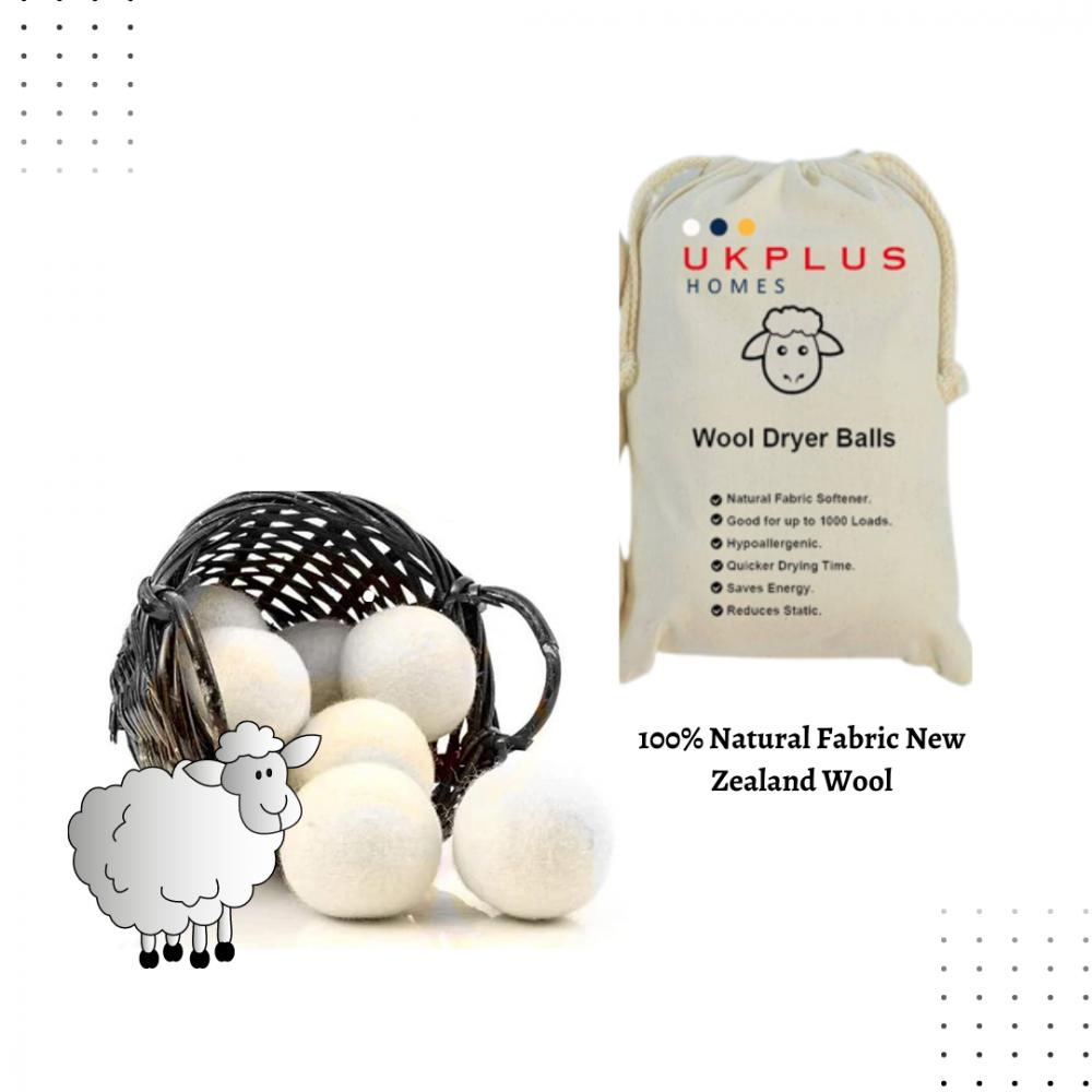 цена Wool Dryer Balls 6 100% Natural Fabric New Zealand Wool Reusable Softener and Organic Laundry Ball for Laundry Reduces Clothing Wrinkles and Save Dryi