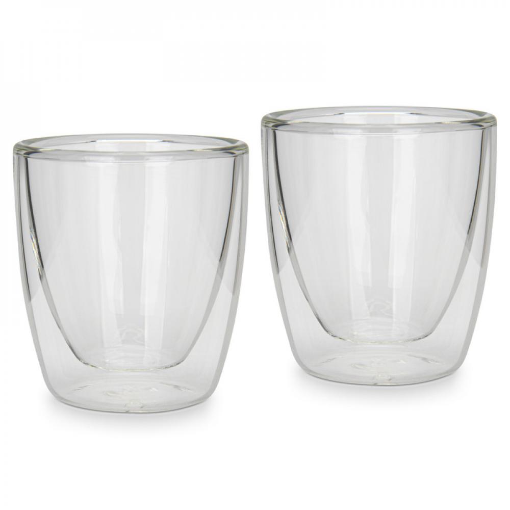 цена Fissman Double Wall Glasses Borosilicate Glass 80 ml 2 pcs