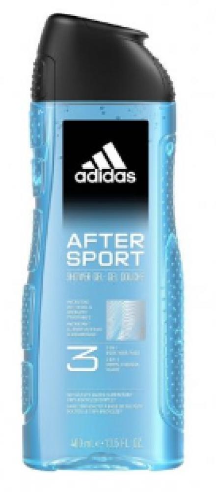 Adidas, Shower gel, After sport 3 in 1, 13.5 fl. oz (400 ml) adidas shower gel hydra sport 3 in 1 8 4 fl oz 250ml