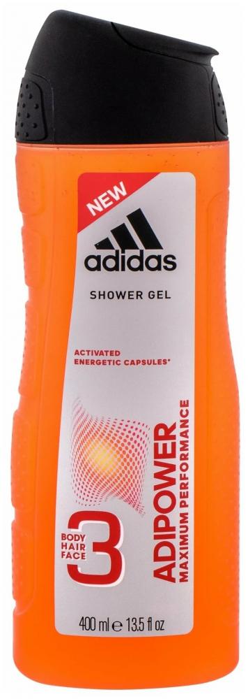 Adidas, Shower gel, Adipower 3 in 1, 13.5 fl. oz (400 ml) adidas shower gel ice dive 3 in 1 13 5 fl oz 400 ml