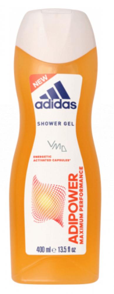 Adidas, Shower gel, Adipower, For her, 13.5 fl. oz (400 ml) anti slip pvc shower mat with drain holes and suction cups washable bathtub mat for tub bathroom shower aqua green 69x40 cm