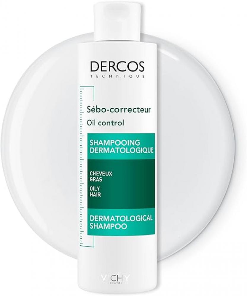 Vichy, Dercos shampoo, For oily hair, 6.8 fl. oz (200 ml) urban nature balancing oily hair and scalp care set