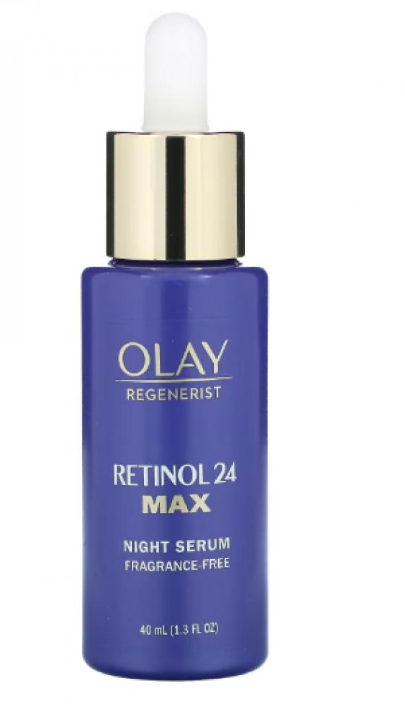 Olay, Night serum, Regenerist retinol 24, 1.3 fl. oz (40 ml) olay regenerist усовершенствованный антивозрастной уход щетка для очистки лица 1 устройство 2 насадки