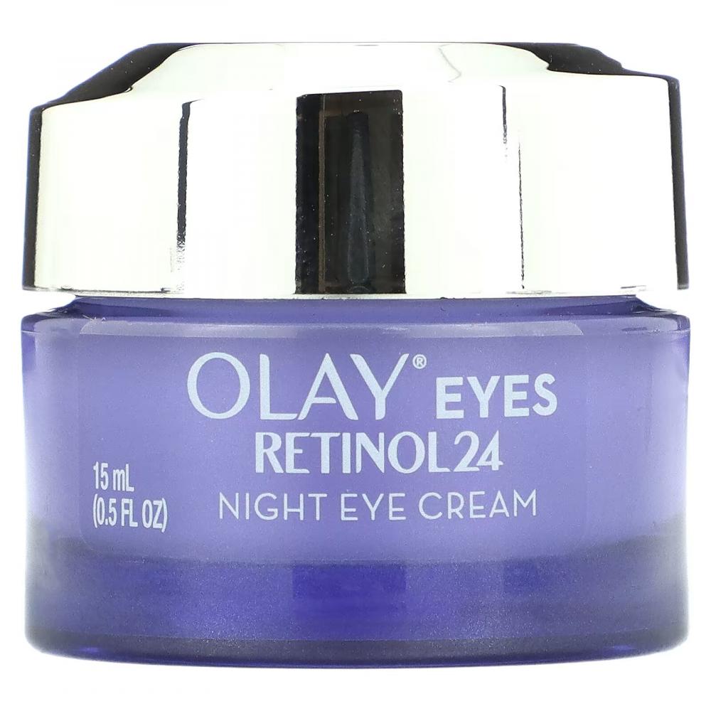 Olay, Night eye cream, Regenerist retinol 24, 0.5 fl. oz (15 g) olay eye cream brightening for dark circles vitamin b3 and caffeine 0 5 fl oz 15 ml