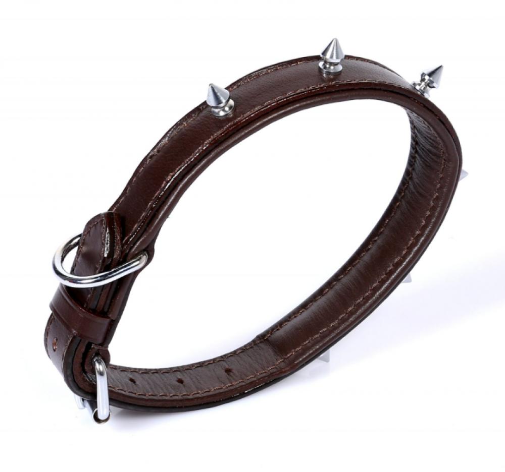 Colombo Collar Leather Dog Collar - S handcrafted leather dog collar dark brown l