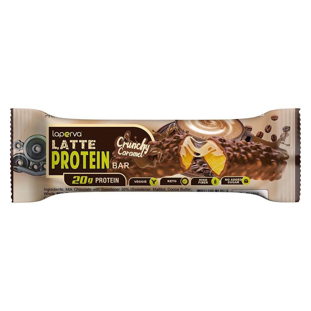 Laperva Latte Protein Bar, Crunchy Caramel, 1 Bar taali smoky barbeque protein puffs 60 g