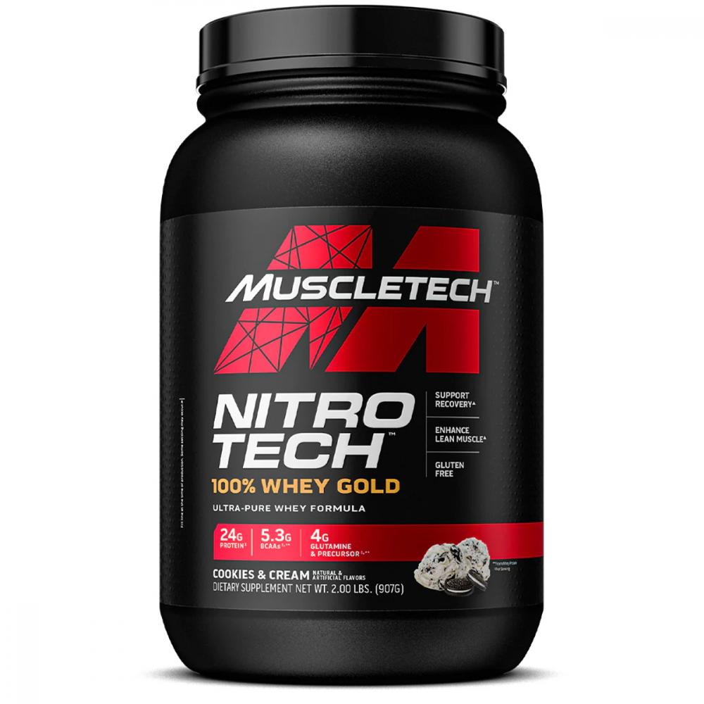Muscletech Nitro Tech Whey Gold, Cookies and Cream, 2 LB