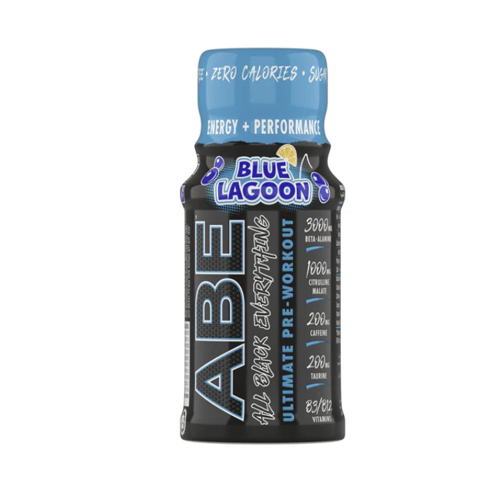 Applied Nutrition ABE Ultimate Pre Workout Shot, Blue Lagoon, 1 Shot applied nutrition vitamin b complex 90 tablets