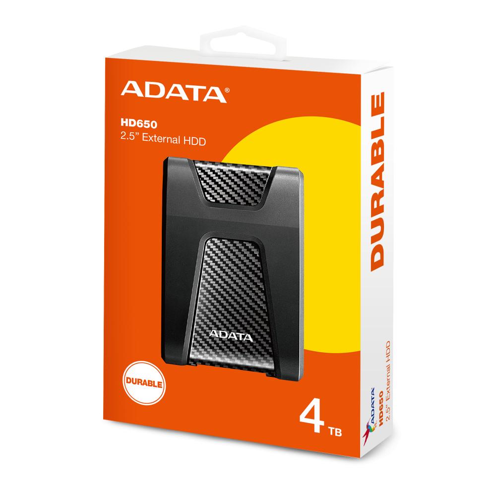 ADATA HD650 1TB BLACK USB 3.2 Gen 1 External Hard Drive, Black (AHD650-1TU3-CBK)