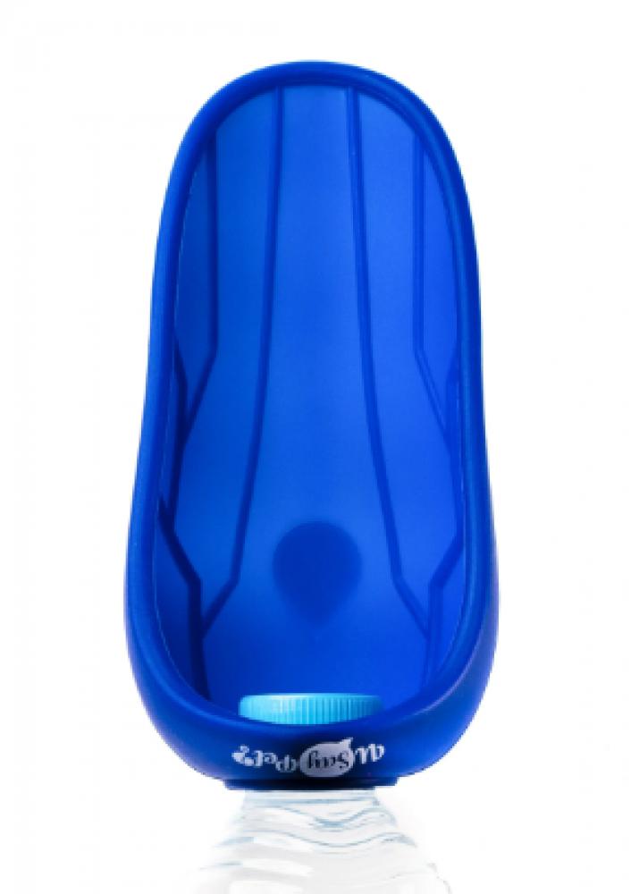 Dog Water Bottle Attachment - Navy Blue dog water bottle attachment orange