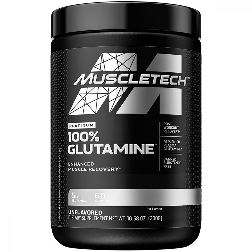 цена Muscletech Platinum Glutamine, Unflavored, 60