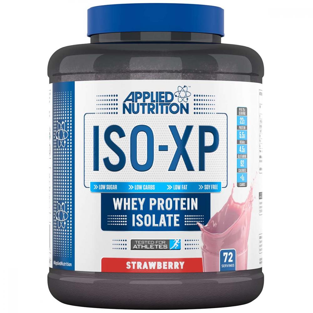 Applied Nutrition ISO-XP 100% Whey Protein Isolate, Delicious Strawberry, 1.8 Kg applied nutrition whey protein isolate iso xp 100% chocolate dessert 63 4 oz 1 8 kg
