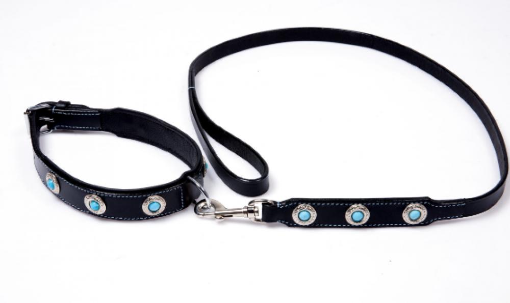 Gambino Collar Dog Leash Set - L kaleidoscope dog collar leash set l