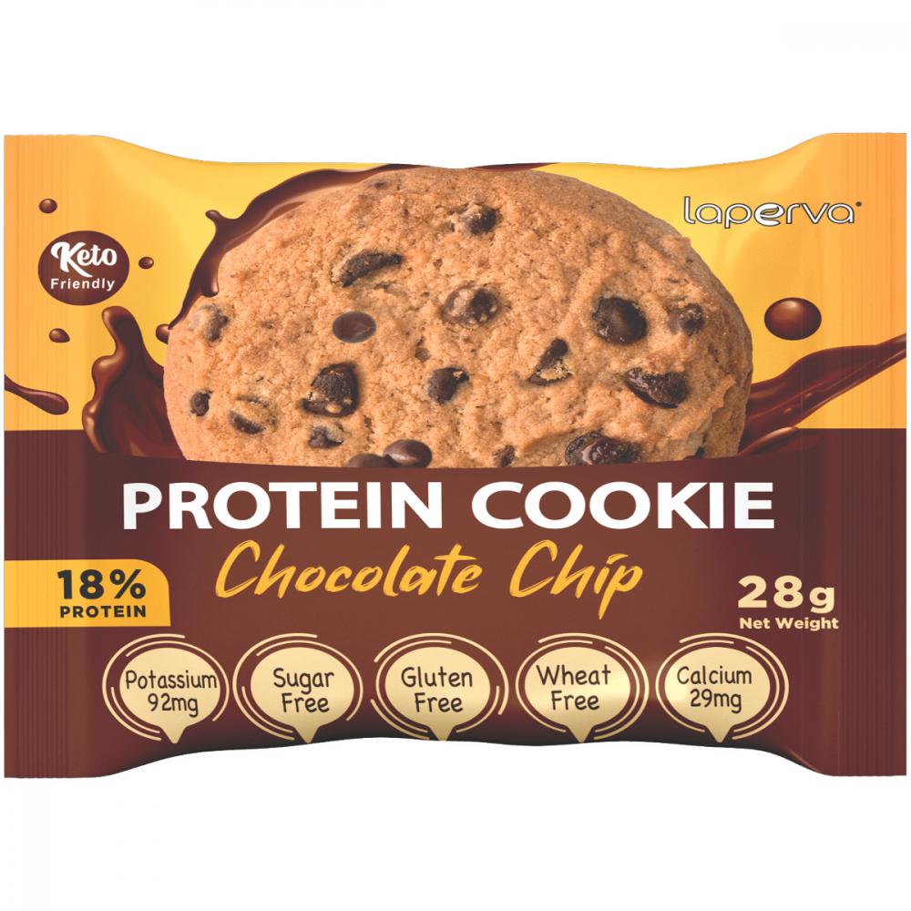 Laperva Protein Cookie, 1 Piece, Chocolate Chip laperva protein donut dark chocolate 1 piece
