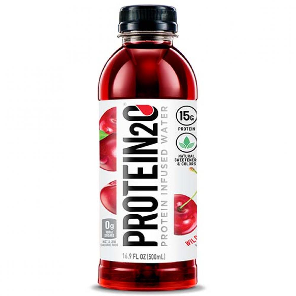 Protein2o Protein Infused Water, Wild Cherry, 500 ml gnc pure isolate micro filtered whey protein isolate vanilla custard 4 94 lb 2240 g