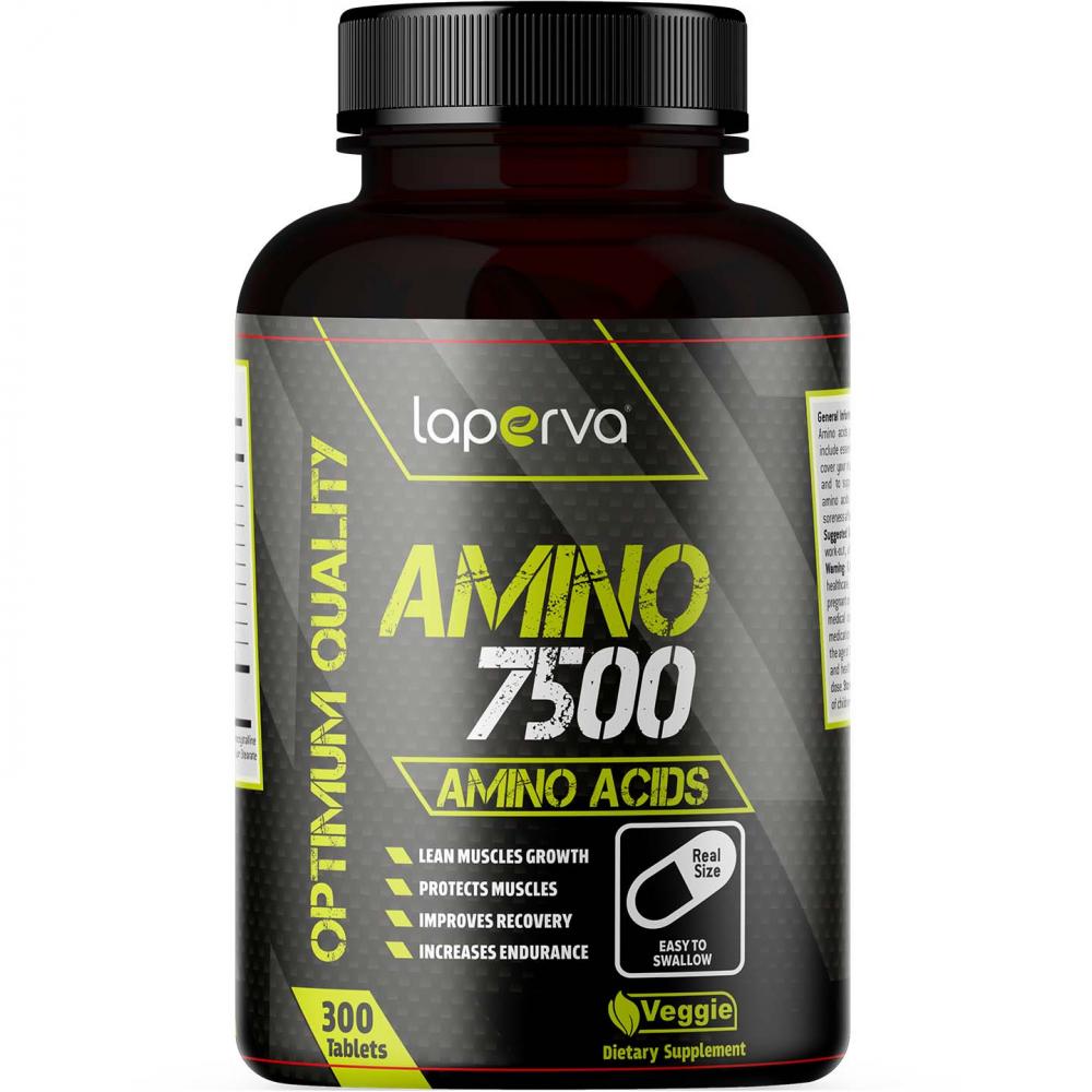 Laperva Amino Tablets, 7500 mg, 300 Tablets laperva organic ashwagandha 2025 mg 60 tablets
