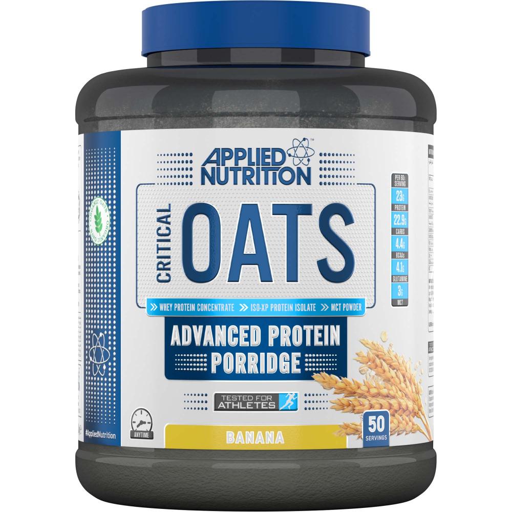 Applied Nutrition Critical Oats Protein Porridge, Banana, 3 Kg taali smoky barbeque protein puffs 60 g
