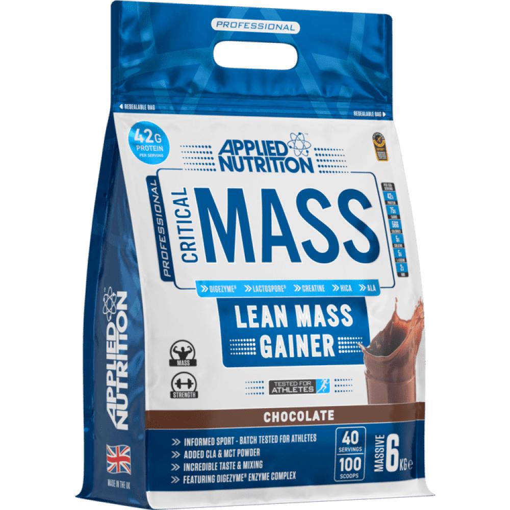 Applied Nutrition Critical Mass Lean Mass Gainz, Chocolate, 6 Kg bullymax pro series 11 in 1 muscle gain chew 300 g