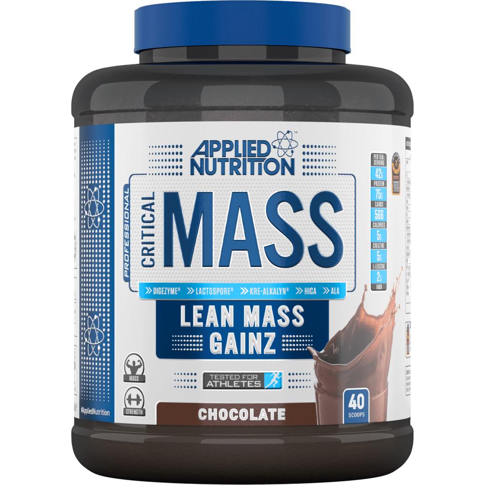 Applied Nutrition Critical Mass Lean Mass Gainz, Chocolate, 2.45 Kg applied nutrition critical mass lean mass gainz strawberry 2 45 kg