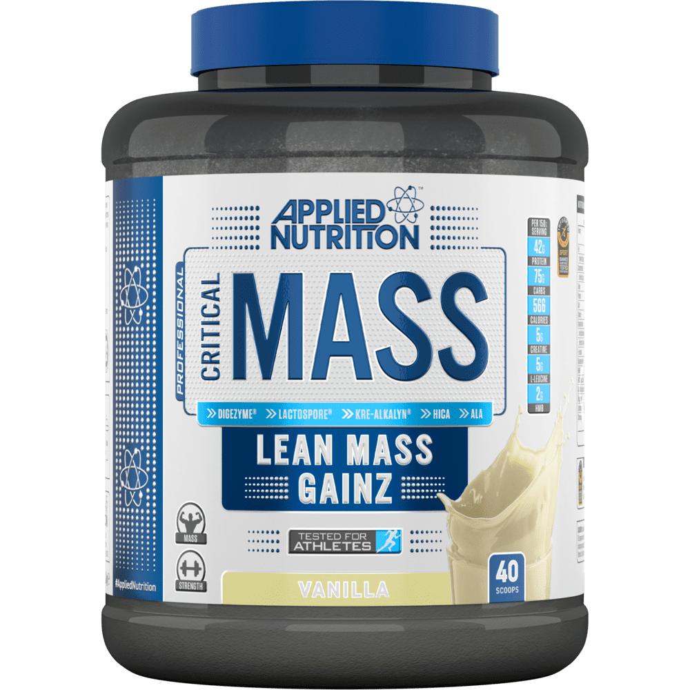 Applied Nutrition Critical Mass Lean Mass Gainz, Vanilla, 2.45 Kg applied nutrition critical mass lean mass gainz strawberry 2 45 kg