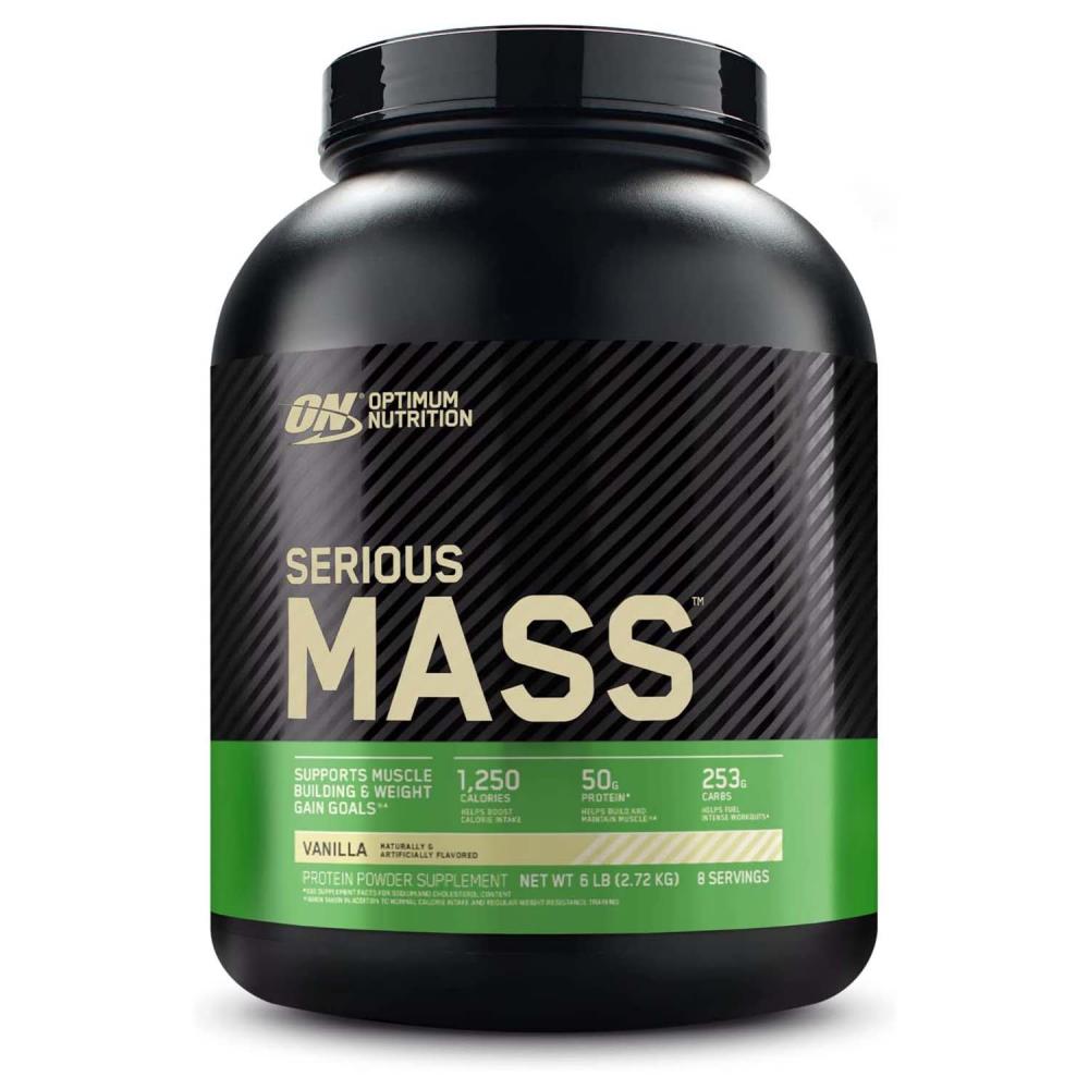 Optimum Nutrition Serious Mass, Vanilla, 6 LB pea protein powder extract organic extracts supplement protein food additives