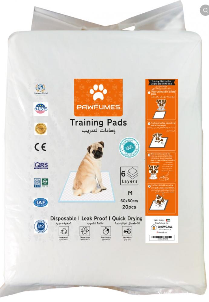 Pawfumes Dog And Puppy Training Pads - 60 x 60 cms 40 pcs simple solution puppy training pad 55 56 30 pads l