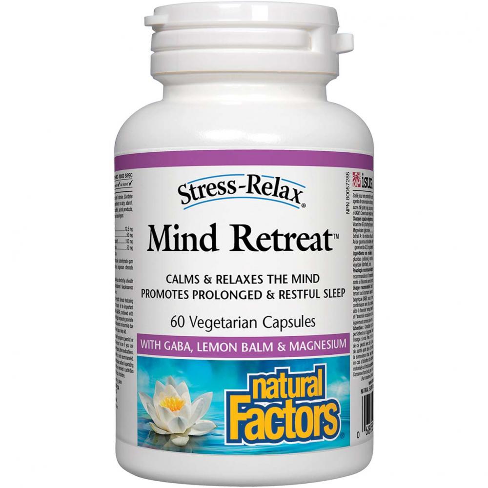 Natural Factors Mind Retreat, 60 Veggie Capsules natural factors stress relax mind retreat 60 вегетарианских капсул