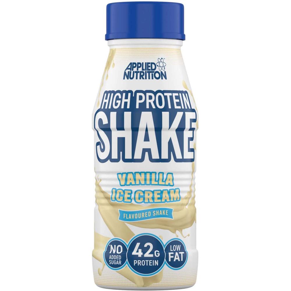 Applied Nutrition High Protein Shake, Vanilla Ice Cream, 500 ml optimum nutrition gold standard 100% whey protein vanilla ice cream 5 lb