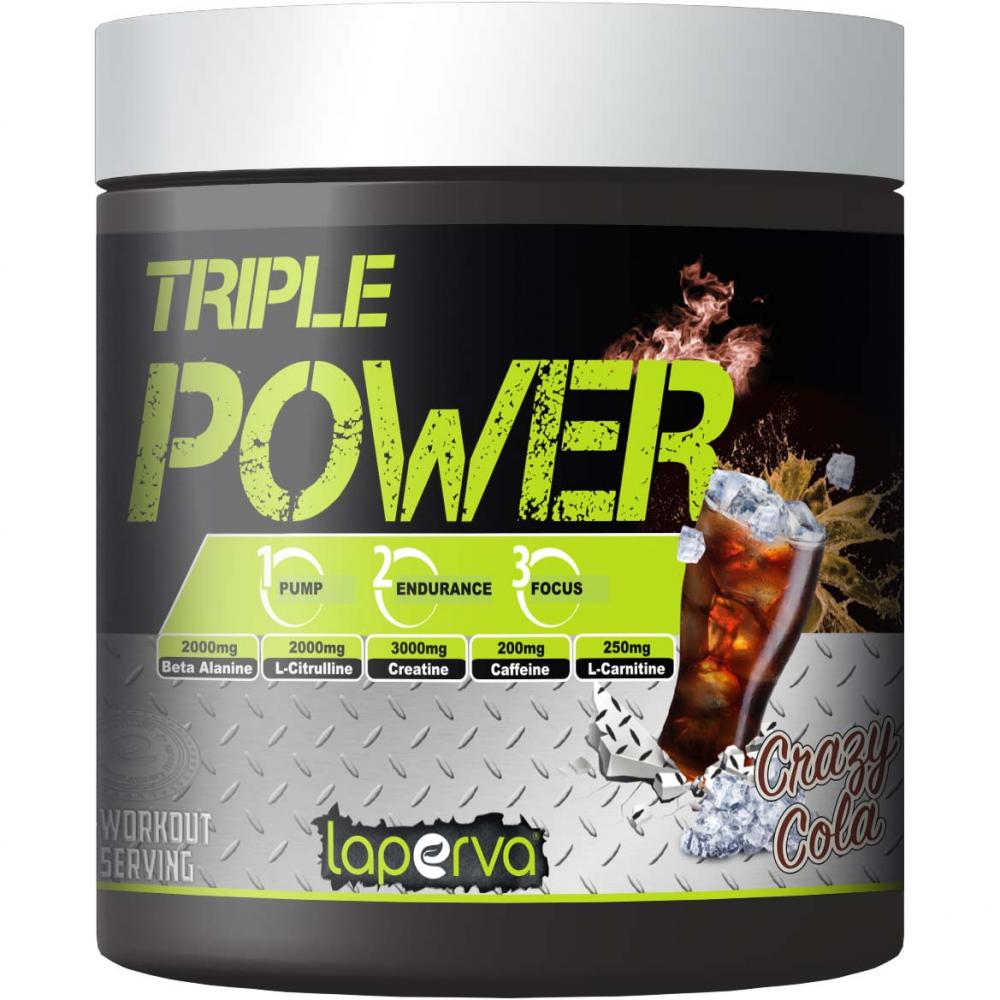 Laperva Triple Power Pre-Workout, Crazy Cola, 30 laperva triple power pre workout energy flavour 30