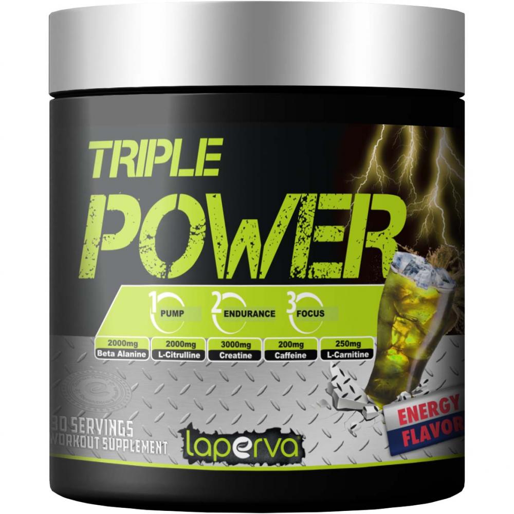 Laperva Triple Power Pre-Workout, Energy Flavour, 30 laperva triple power pre workout fruit punch 30