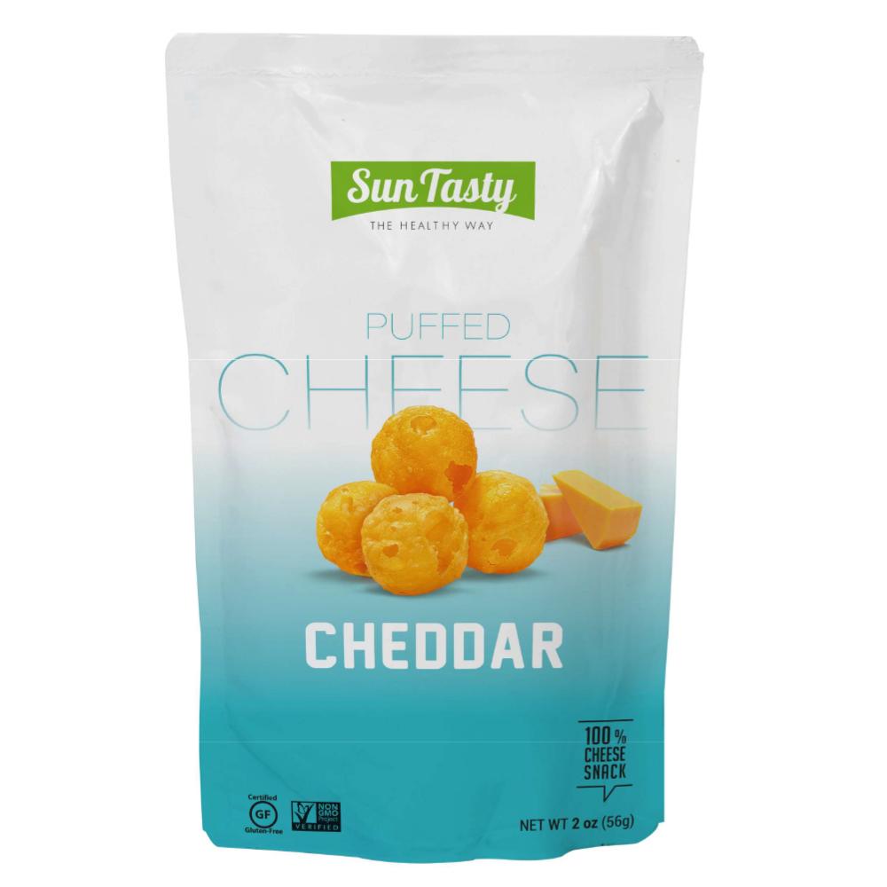 цена Sun Tasty Puffed Cheese, Cheddar, 56 g